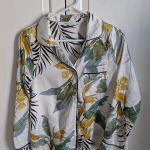 Subtle Luxury Piper PJ Top/Pant Set | Leafy Palm Print s/xs with bag